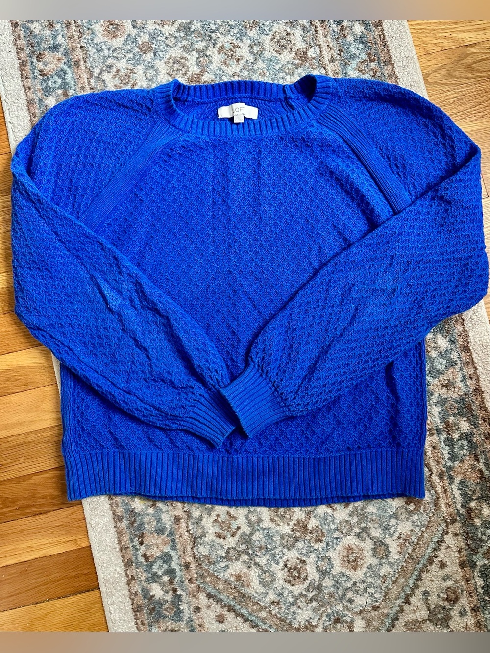 LOFT Spring Sweater Crayon Blue Size Large